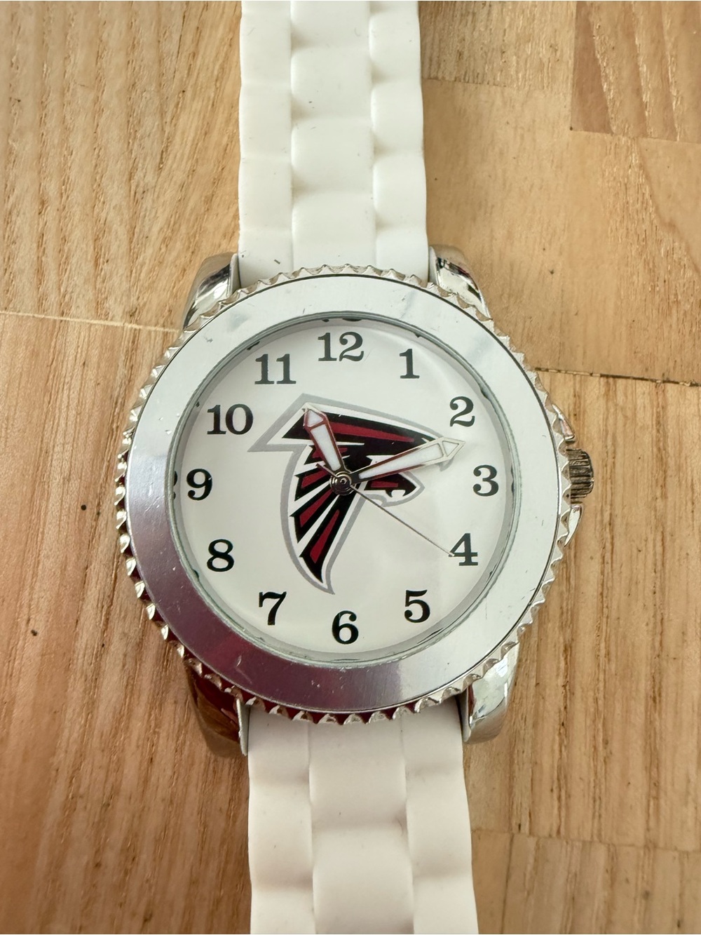 Game time NFL Atlanta falcons white strap watch NEW BATTERY